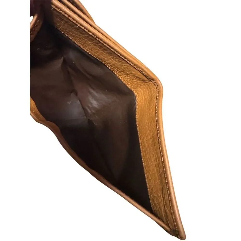 Peruzzi Unisex Brown Bifold Wallet Genuine Leather Credit Card Slots